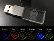 USB Flash Drive 2.0 Metal Stick Car Logo Opel Fan Driver Lover Gift LED Light