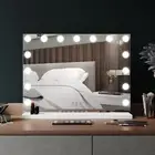 Hollywood Vanity Mirror, Large Makeup Mirrors with 15 LED Dimmable Bulbs Smart T