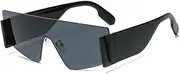 [HDUBFY] Rimless Square Sunglasses Women Rectangle Sun Glasses Female Shades One Piece Eyewear