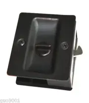 Privacy Dark Oil Rubbed Bronze Square Pocket Door Pull Locks