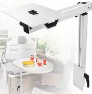 Virego Aluminium RV Table Leg, 360° Swivel, Height Adjustable, Floor Mount, White