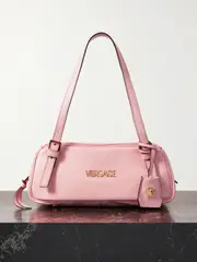 [Versace] Versace - Tag Embellished Leather Shoulder Bag - Pink - One size One size Pink