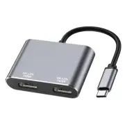 USB C to Dual HDMI Adapter (4K@60Hz) for MacBook Pro/Air, Type C (Source) to ...