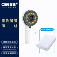 在飛比找momo購物網優惠-【CAESAR 凱撒衛浴】寵物蓮蓬頭組(貓犬適用、飯店浴巾)