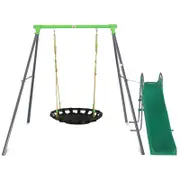 Cellar Nest Swing Set with Slippery Slide