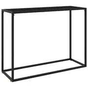 Console Table Black 100x35x75 cm Tempered Glass vidaXL
