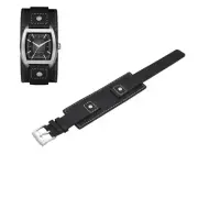 JR1189 20mm Black Leather Watch Strap For Fossil