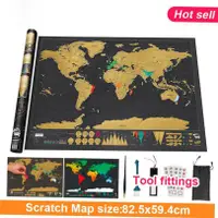 在飛比找蝦皮購物優惠-Erase Map of the world scratch