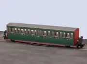 Peco GR-603A OO-9 Ffestiniog Railway Bowsider Short Coach Colonel Stephens Liver