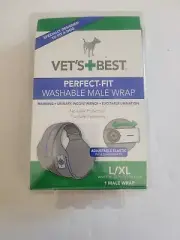 Vet's Best Perfect Fit Washable Dog Male Wrap No-Leak Protection L/XL New