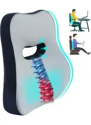 Lumbar Support Pillow Memory Foam Back Support for Car-Office Chair -Wheelchair