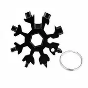 18 in 1 Stainless Multi-tool Snowflake Keychain Wrench Screwdriver Portable