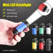 Mini LED Light USB Flashlight-Lamp Torch Waterproof Rechargeable Pocket Keychain
