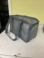 Medium Pet Carrier Soft Sided 2 Openings Pad 15”x6.5”x9” Grey