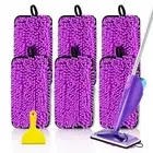 6 Pack Reusable Mop Replacement Pads Compatible with Swiffer Wet Jet Spray