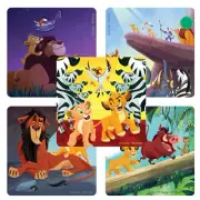 25 Lion King Classic Stickers, Assorted, 2.5"x2.5" each