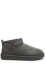Ugg Classic Ultra Mini Suede Ankle Boots , Boots, Pull on - Grey - 5 5