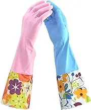 Finnhomy unisex adult cleaning Gloves with soft fiber lining, Mixed, Medium (2 Pair) Pack of 2 US