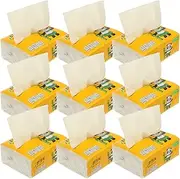 Baluue 9 Packs Extraction Paper Tissue Paper Toilet Paper Pulp Paper Wettable Towel Paper Beige
