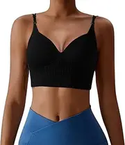 [Generic] Women's Non Steel Ring Breathable Gathered Sports Underwear N2n Briefs Sexy Bra Top Solid Vest Lace Seamless Breathable Push Up Top Underwe Bandeau Set