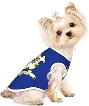 Connecticut State Flag print Dog Shirts for Small Dogs Stretchy T-Shirts Lightweight Tank Top Sleeveless Striped Vest
