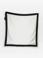 Black & White Silk Quilted Square Scarf