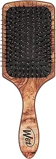 Wet Brush Paddle Hair Brush,Traditional Wood-Ultra-Soft IntelliFlexDetangling Bristles with AquaVentDesignForSpreading HairTreatmentsEvenly-Pain-Free Hair Brush For Women & Men,Shine Traditional Wood