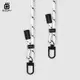 iCCUPY 可調式手機掛繩背帶組（內含掛繩＋透明夾片）-白底銀紋_廠商直送
