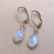 NEW NATURAL MOONSTONE SUNDANCE CHARM EARRINGS HANDMADE ARTISAN JEWELRY