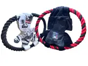 Star Wars Plush Dog Toy Disney, Storm Trooper, Darth Vader Rope Frisbee