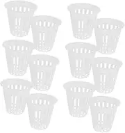 Abaodam Blue Hydroponic Growing Baskets 12 Net Pots Mesh Cups for Hydroponic Planting Pipeline Design for Easy Maintenance