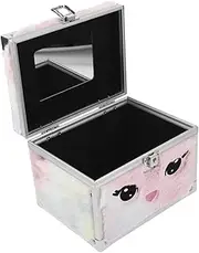 Hohopeti Handheld Tool Storage Aluminum Alloy Toolbox Beauty Skincare Organizer Compact Accessories Case