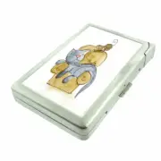 Cat and Mouse Em7 Cigarette Case with Built in Lighter Metal Wallet