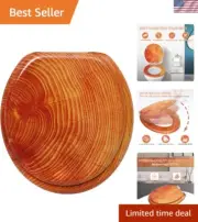 Adjustable Round Toilet Seat - Easy Clean, Soft Close and Quick Install