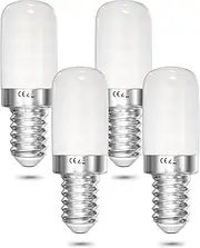 BrightArk E14 LED Light Bulb Small Fridge Bulbs 3W SES E14 Mini LED Bulbs(Equivalent to 30W), 2700K Warm White, 350LM, 360°Beam Angle, Non-Dimmable, for Fridge, Range Hood and Night Light (4 Pack)