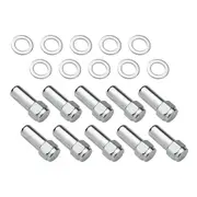 Wheel Lug Nut Chrome Cragar Weld SST Mag 2.125 1/2' 1.380 inch Shank Set of 10