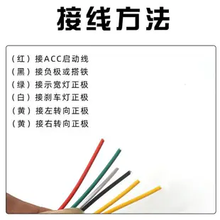 新款外置碳纖紋汽車尾翼LED流光轉向高位剎車燈貫穿流光尾燈燈條