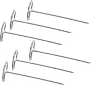 6Pcs Stainless Steel BBQ Skewers for Air Fryer High Temperature Resistant Roasting Sticks Kebab Skewers for Meat Vegetables BBQ Accessories