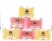 SUTEKI Natural Herbal Soap for All Types of Skins || 100% Hand Made Glycerin Base Soap,125 gm (Combo of 6) (Rose & Sandal)