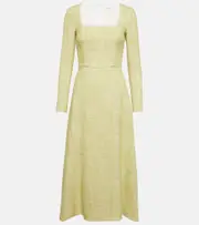 [Emilia Wickstead] Emilia Wickstead Fara cotton-blend tweed midi dress AU 18 green