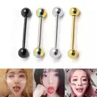 10Pcs Straight Barbell Bar Lip Ear Tragus Labret Stud Ring Body Piercing Jewelry