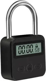 Metal Timer Lock, 99 Hours Max Timing Lock, USB Rechargeable Timer Padlock