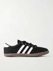 [adidas Originals] adidas Originals - Volley Suede And Leather-trimmed Canvas Sneakers - Black - UK 7 UK 7 Black