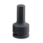 Genius Tools 3/4" Dr. 30mm Hex Impact Bit Socket, 88mmL (CR-Mo) - 648830