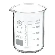 200ml Low Form Glass Beaker 3.3 Borosilicate Graduated Lab Measuring Cups