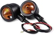 LED Indicator Blinkers Amber Lamp Accessories UN&IVE&RSAL Motorcycle MI&NI 12v LED Turn Signals Amber & Red Brake Running Light Turn Signals Lights Accessories(2Pcs Amber)
