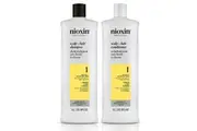 Nioxin System 1 Shampoo and Conditioner Duo 1000ml of Each for natural hair with light thinning