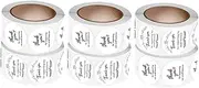 CAXUSD 6 Rolls Thank You Stickers Self Adhesive Present Wrap Decals for Party Favors Handmade Cookies Candy Bags and Easy to Tear Off Nice Decoration