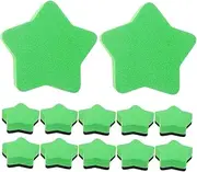 DOITOOL 12pcs Mini Star Shaped Magnetic Erasers for Whiteboard Classroom Supplies Cute Felt Design for Dry Erase Board Easy Handling Convenient Attachment