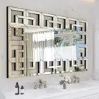Aesthetics Glass Extra Large Accent Wall Mirror Rectangular Bathroom Dining Room